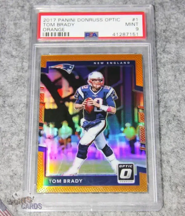 2017 Tom Brady #1 Panini Donruss Optic Orange /199 PSA 9 MINT-front