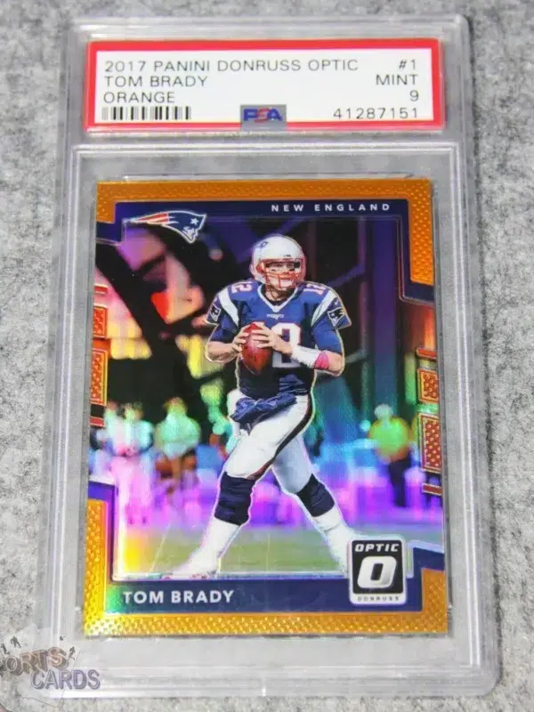 2017 Tom Brady #1 Panini Donruss Optic Orange /199 PSA 9 MINT-front