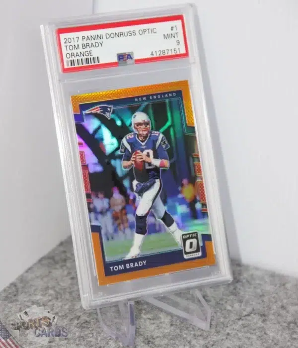 2017 Tom Brady #1 Panini Donruss Optic Orange /199 PSA 9 MINT-stand