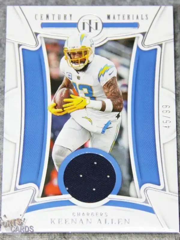 2022 Keenan Allen #CEN-KAL Panini National Treasures Century Materials Patch /99-front