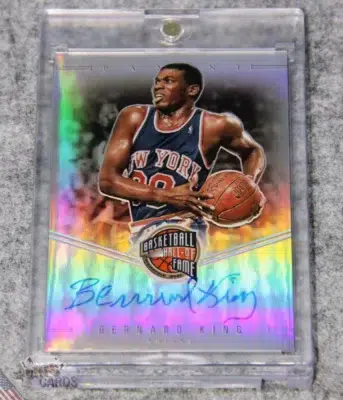 2021-22 Bernard King #SH-BKI Panini Basketball Hall of Fame Class of 2013 Silver Prizm Autograph-front