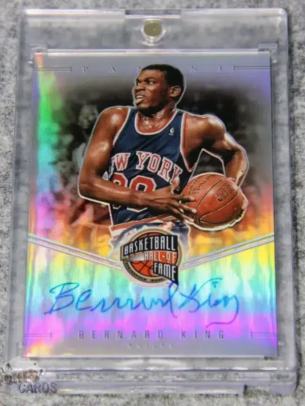 2021-22 Bernard King #SH-BKI Panini Basketball Hall of Fame Class of 2013 Silver Prizm Autograph-front
