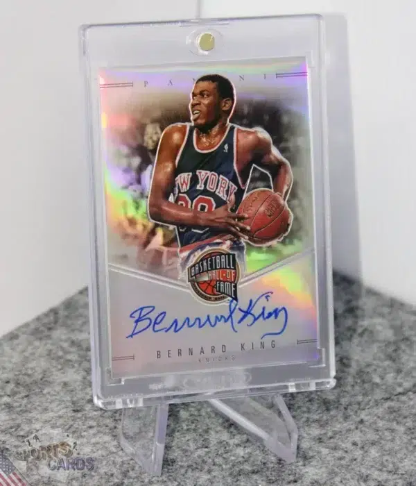 2021-22 Bernard King #SH-BKI Panini Basketball Hall of Fame Class of 2013 Silver Prizm Autograph-stand