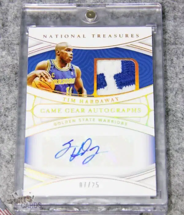2021-22 Tim Hardaway #GGA-THW Panini National Treasures Game Gear Autographs /25-front