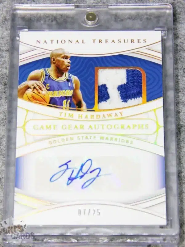 2021-22 Tim Hardaway #GGA-THW Panini National Treasures Game Gear Autographs /25-front