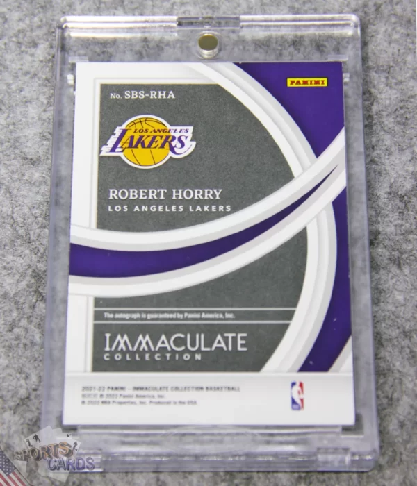 Alternative view of 2021-22 Robert Horry #SBS-RHA Panini Immaculate Shadowbox Autograph /99