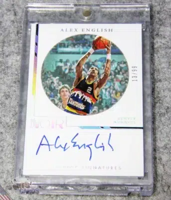 2021-22 Alex English #SNA-AEN Panini Noir Snapshot Signatures /99