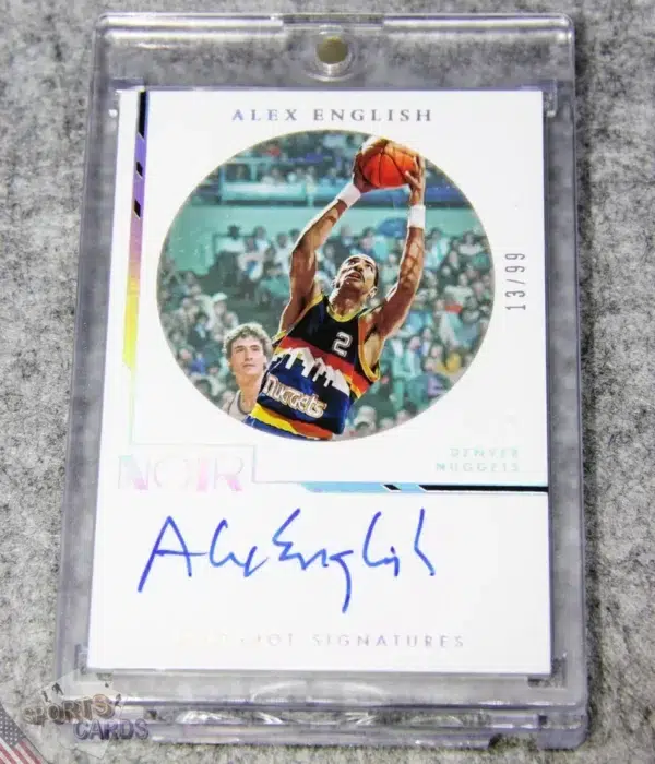 2021-22 Alex English #SNA-AEN Panini Noir Snapshot Signatures /99