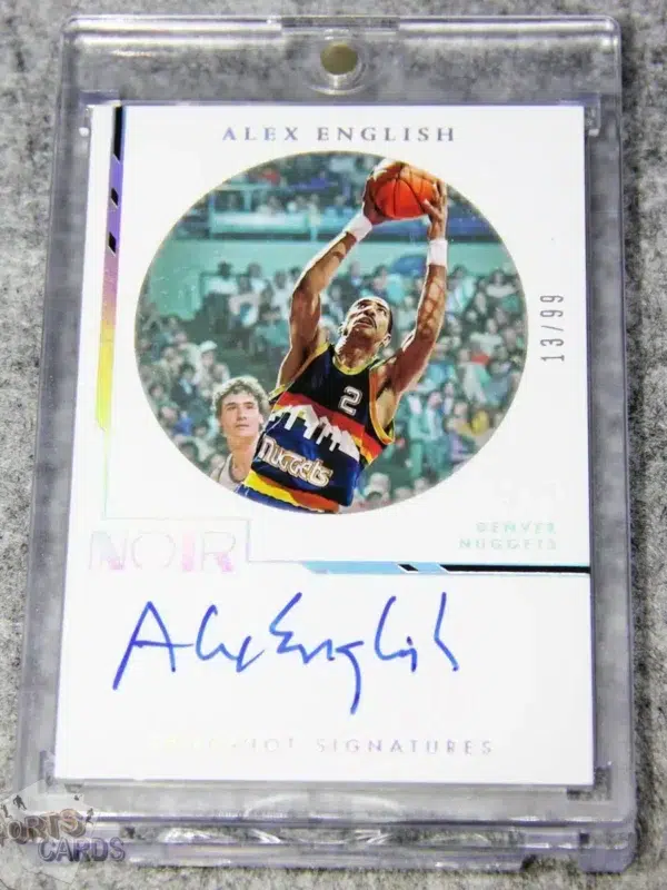2021-22 Alex English #SNA-AEN Panini Noir Snapshot Signatures /99-front