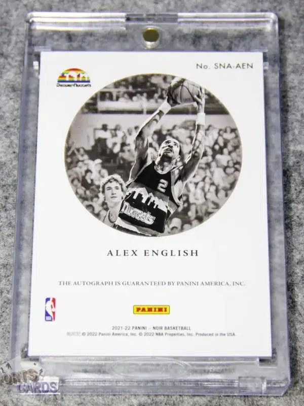 2021-22 Alex English #SNA-AEN Panini Noir Snapshot Signatures /99-back