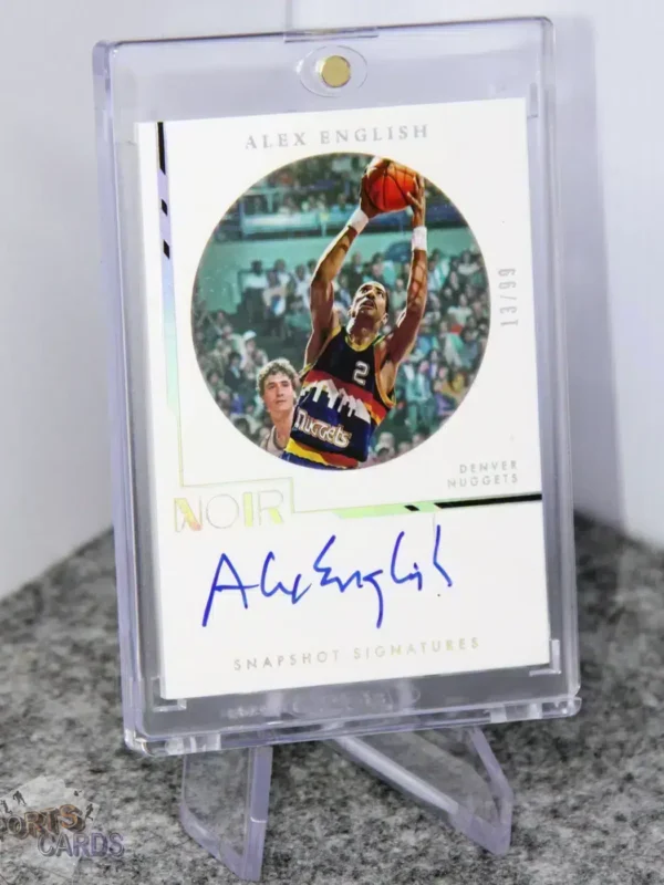 2021-22 Alex English #SNA-AEN Panini Noir Snapshot Signatures /99-stand