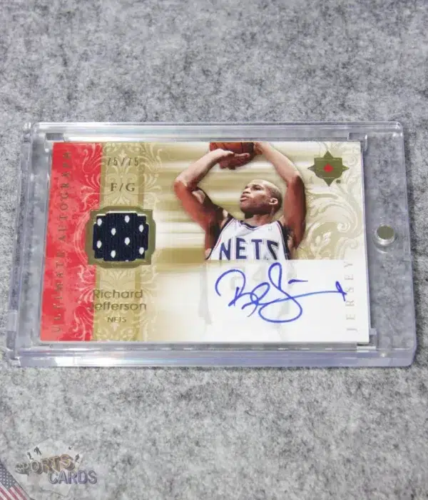 2006-07 Richard Jefferson #AU-RJ Upper Deck Ultimate Collection Autograph Jersey /75-front