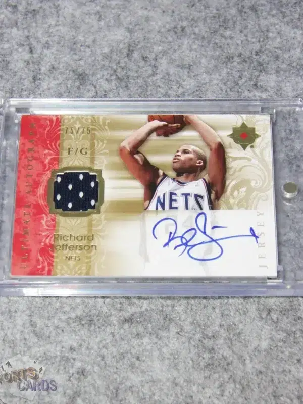 2006-07 Richard Jefferson #AU-RJ Upper Deck Ultimate Collection Autograph Jersey /75-front