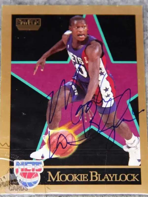 1990-91 Mookie Blaylock #176 SkyBox RC Autograph-front