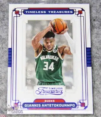 2022-23 Giannis Antetokounmpo #365 Panini Chronicles Timeless Treasures Blue /99-front