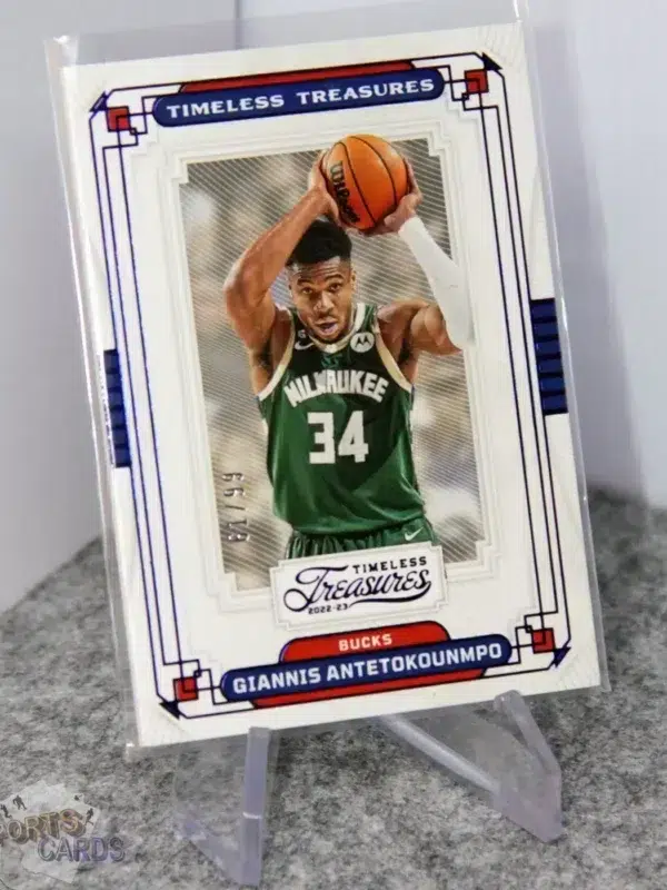 2022-23 Giannis Antetokounmpo #365 Panini Chronicles Timeless Treasures Blue /99-stand