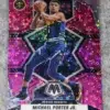 2021-22 Michael Porter Jr. #24 Panini Mosaic Fast Break Pink Disco Prizm /20-front
