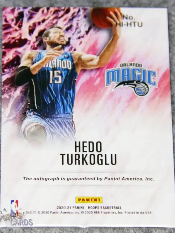 Alternative view of 2020-21 Hedo Turkoglu #HI-HTU Panini NBA Hoops Ink Autograph