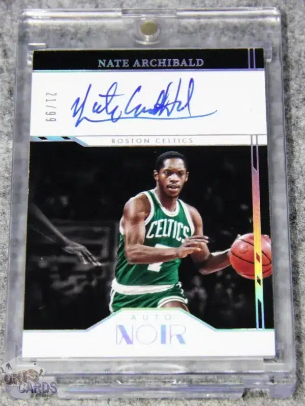 2021-22 Nate Archibald #ANC-NAR Panini Noir Auto /99-front