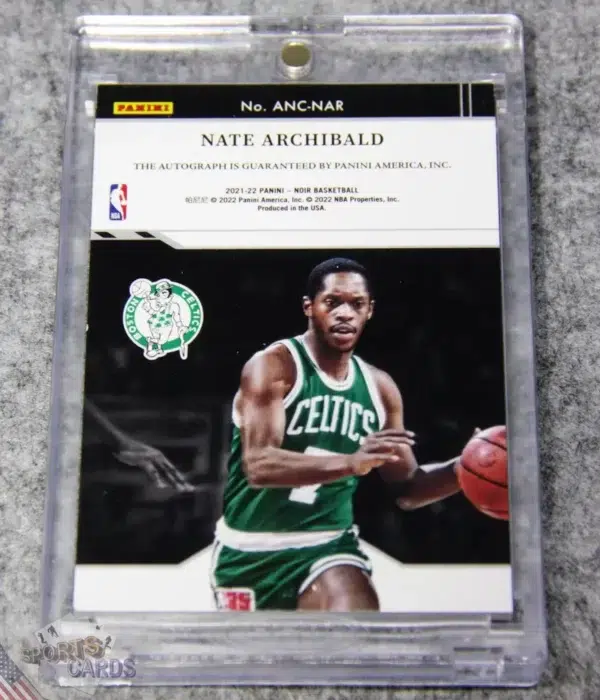 Alternative view of 2021-22 Nate Archibald #ANC-NAR Panini Noir Auto /99