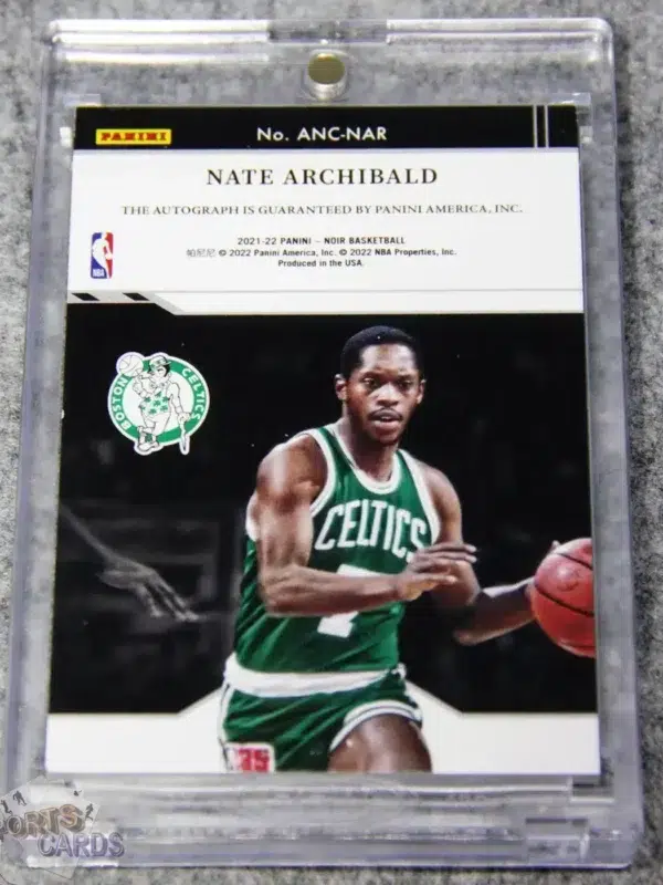 2021-22 Nate Archibald #ANC-NAR Panini Noir Auto /99-back