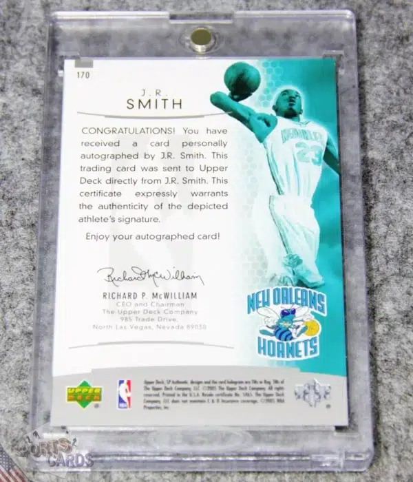 2005-06 J.R. Smith #170 Upper Deck SP Authentic Rookie Authentics RC Autograph /1499-back