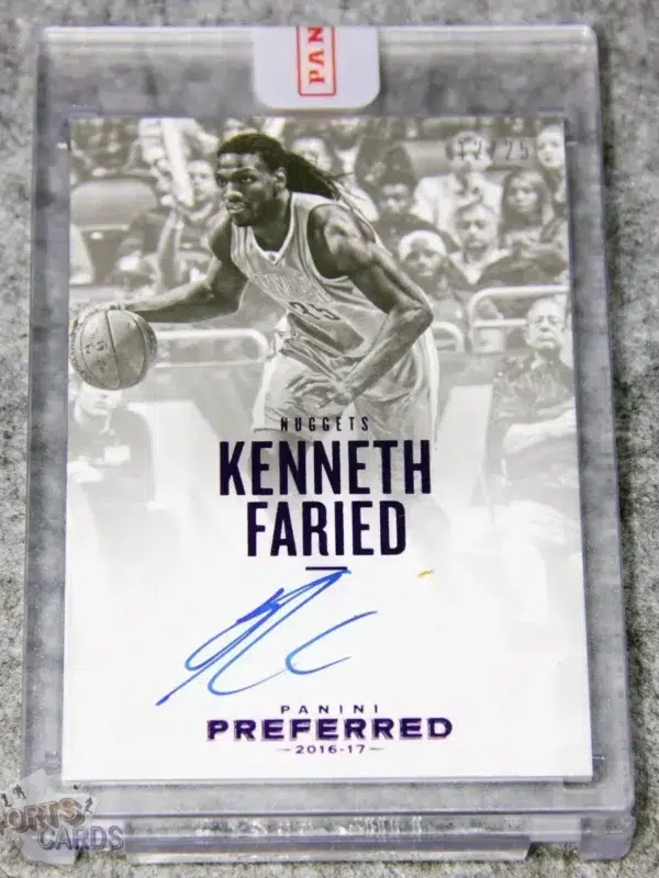 2016-17 Kenneth Faried #101 Panini Preferred Purple Auto /25-front