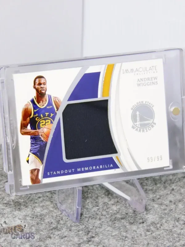 2020-21 Andrew Wiggins #SM-AWG Panini Immaculate Standout Memorabilia /99 - Afbeelding 3