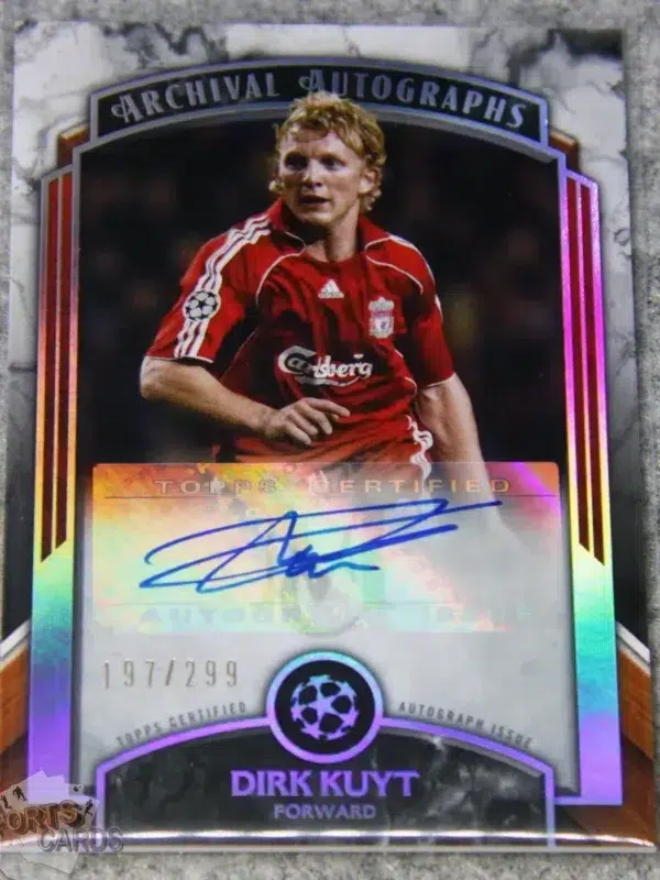2022-23 Dirk Kuyt #AA-DK Topps UEFA Champions League Museum Collection Archival Autographs /299-front