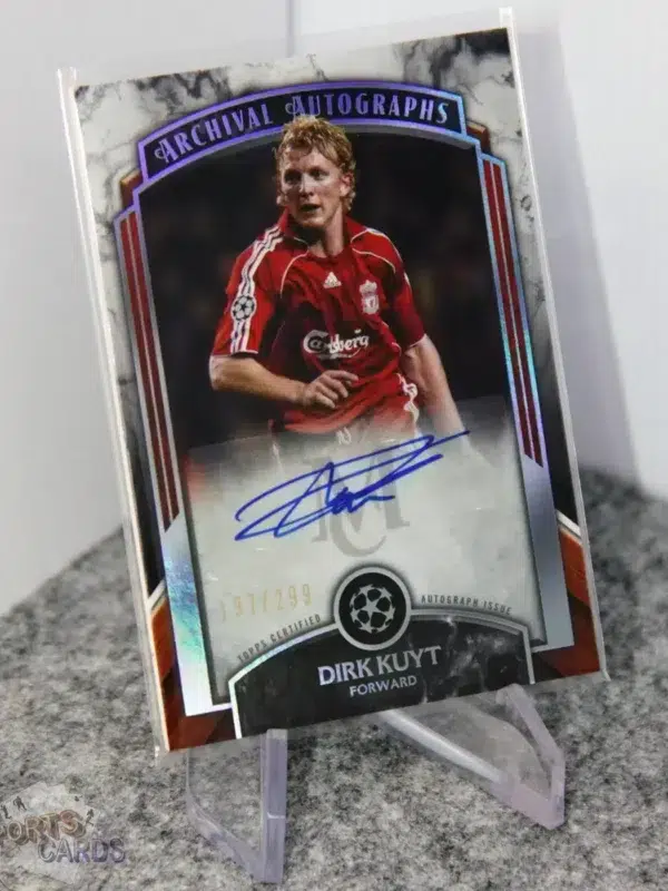 2022-23 Dirk Kuyt #AA-DK Topps UEFA Champions League Museum Collection Archival Autographs /299 - Afbeelding 3