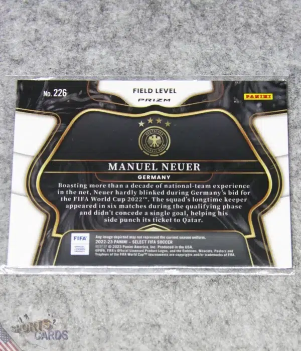 Alternative view of 2022-23 Manuel Neuer #226 Panini Select Field Level Multi Color Prizm