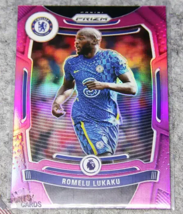 2021-22 Romelu Lukaku #254 Panini Prizm Premier League Pink Prizm