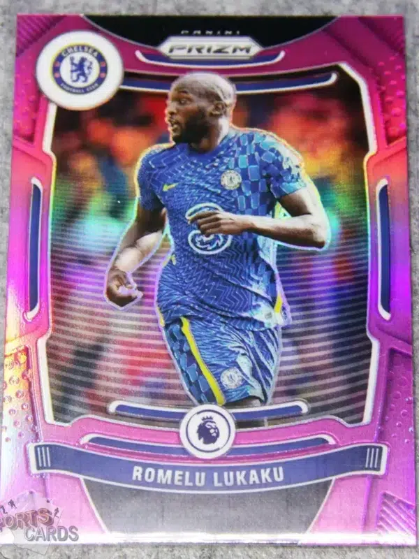 2021-22 Romelu Lukaku #254 Panini Prizm Premier League Pink Prizm-front