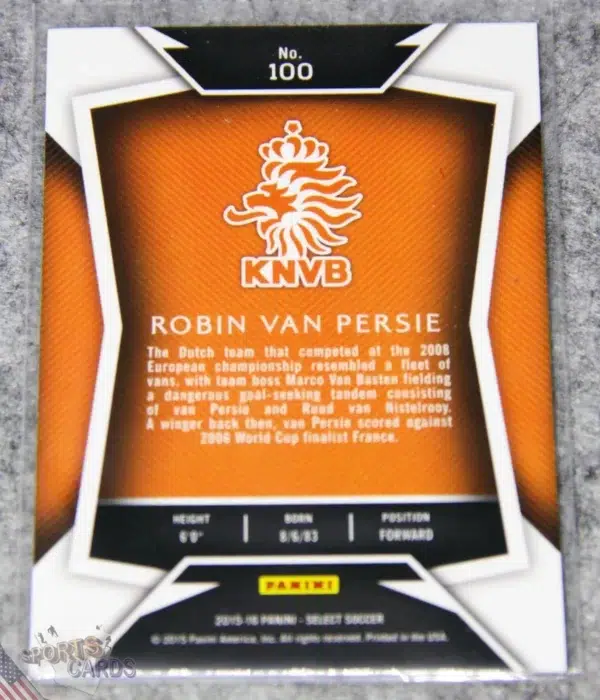 Alternative view of 2015-16 Robin van Persie #100 Panini Select