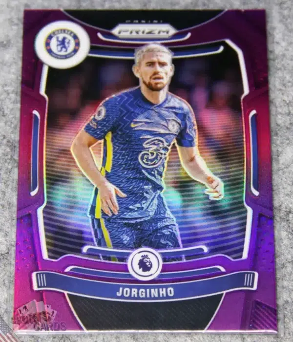 2021-22 Jorginho #249 Panini Prizm Premier League Purple Prizm /99