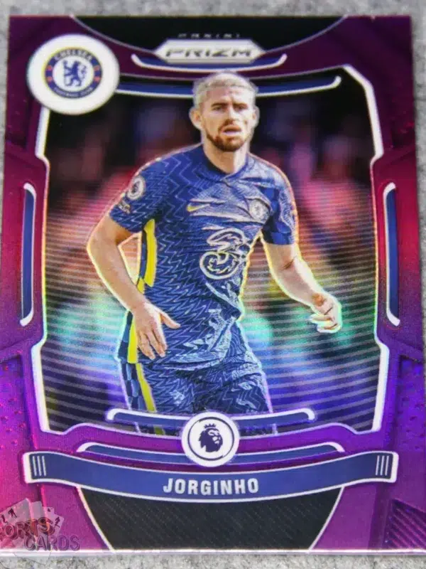 2021-22 Jorginho #249 Panini Prizm Premier League Purple Prizm /99-front