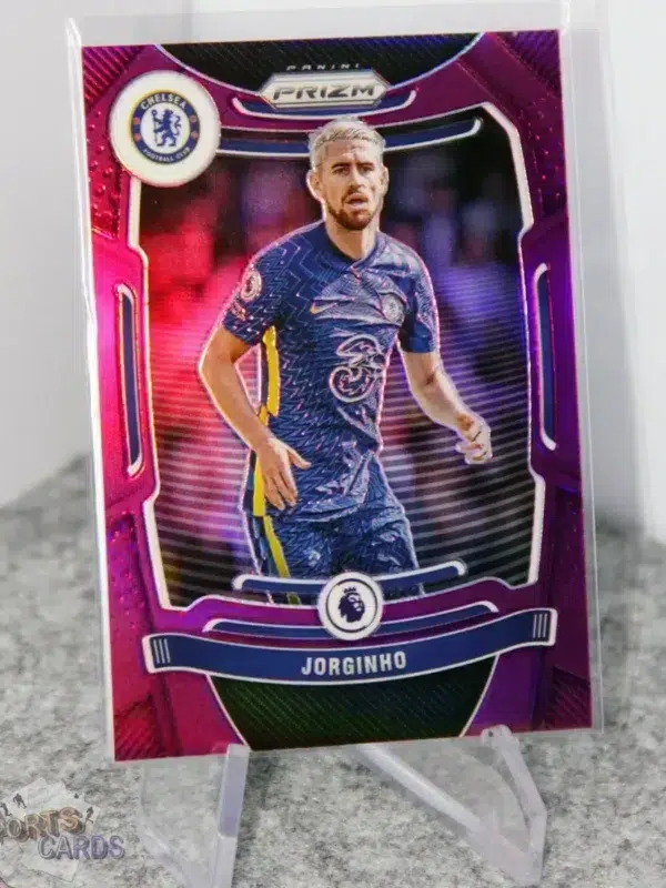 2021-22 Jorginho #249 Panini Prizm Premier League Purple Prizm /99-stand