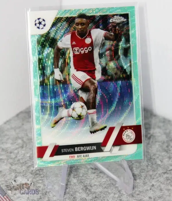 2022-23 Steven Bergwijn #176 Topps Chrome UEFA Champions League Aqua Wave Refractor /199-stand