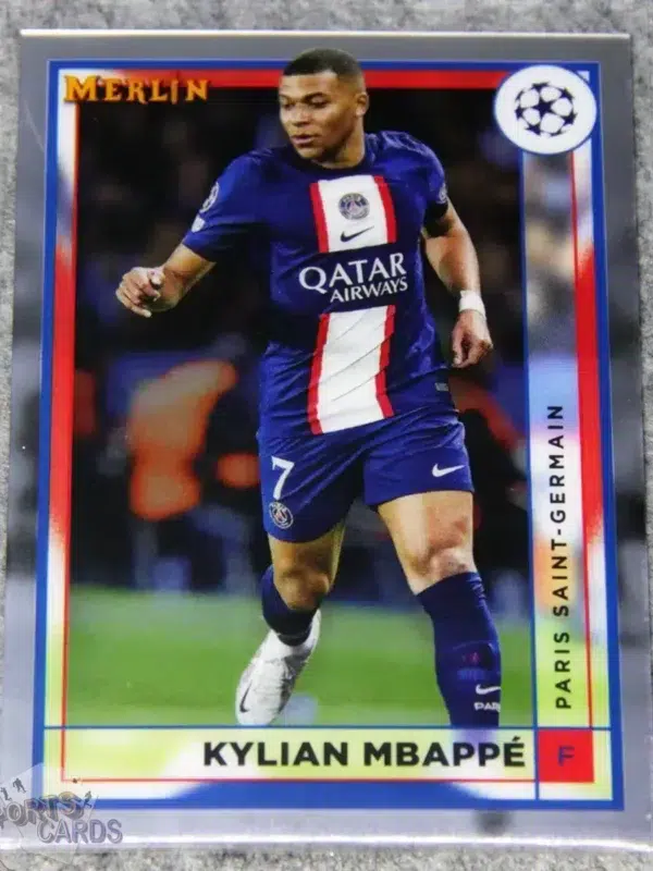 2022-23 Kylian Mbappe #105 Topps Merlin UEFA Champions League-front
