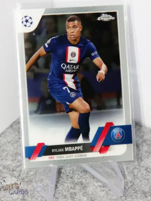 2022-23 Kylian Mbappe #100 Topps Chrome UEFA Champions League-stand