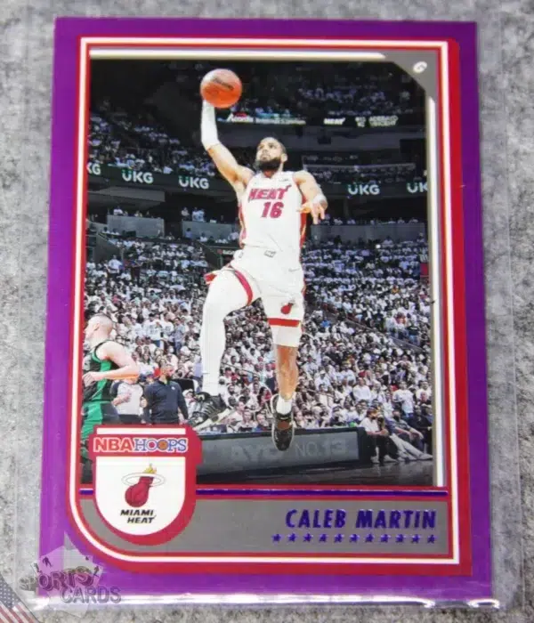 2022-23 Caleb Martin #104 Panini NBA Hoops Purple Parallel SP-front