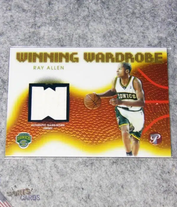 2004-05 Ray Allen #WW-RA Topps Pristine Winning Wardrobe Game Worn Jersey-front