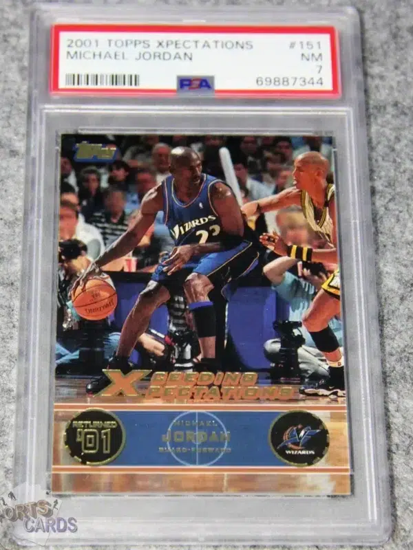 2001-02 Michael Jordan #151 Topps Xceeding Xpectations PSA 7
