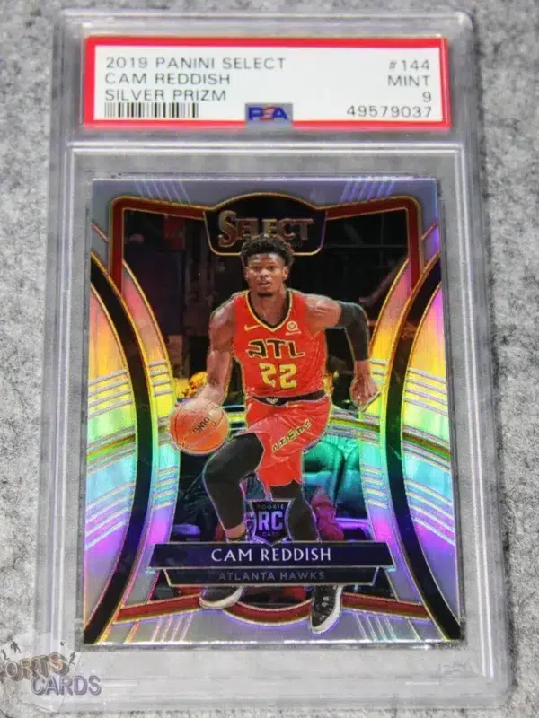 2019-20 Cam Reddish #144 Panini Select Silver Prizm RC PSA 9 MINT