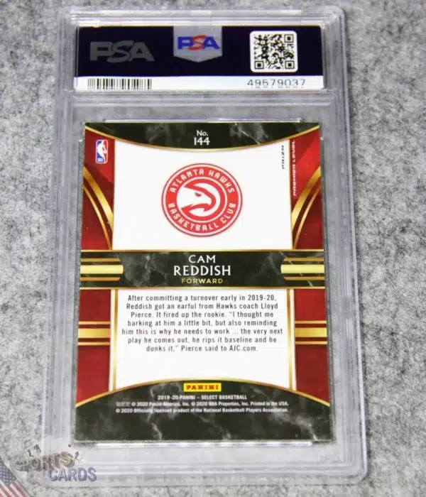 Alternative view of 2019-20 Cam Reddish #144 Panini Select Silver Prizm RC PSA 9 MINT