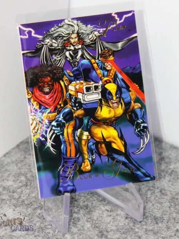 1994 Blue & Gold #84 Fleer Marvel Flair '94 Two Teams of X-Men - Afbeelding 3