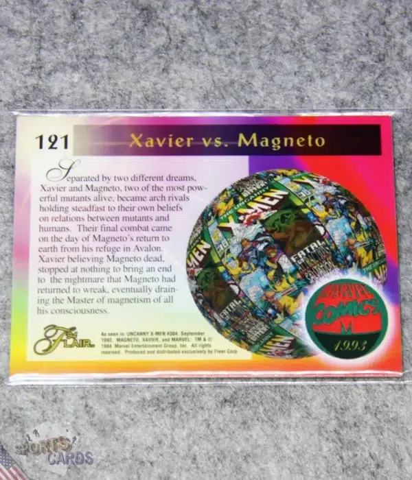 1994 Xavier vs Magneto #121 Fleer Marvel Flair '94-back