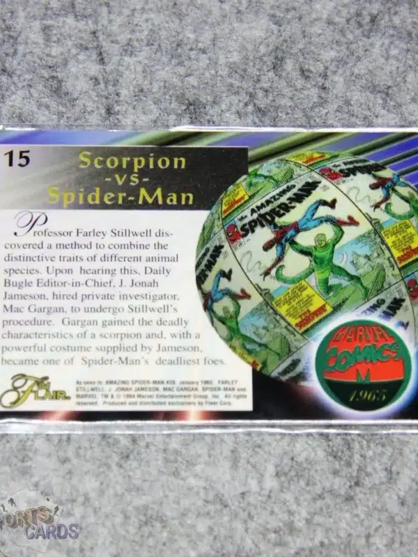 1994 Scorpion vs Spider-Man #15 Fleer Marvel Flair '94-back
