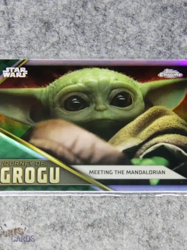 2023 Journey of Grogu #JG-2 Topps Chrome Star Wars Meeting the Mandalorian-front