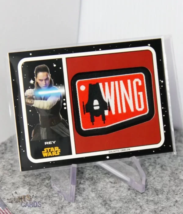 2017 Rey #MP-RE Topps Star Wars Journey To The Last Jedi Galactic Emblem X-Wing Patch-stand